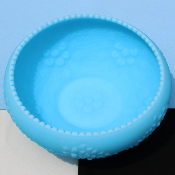 Fenton Satin Blue Bowl - Picture 1 of 8